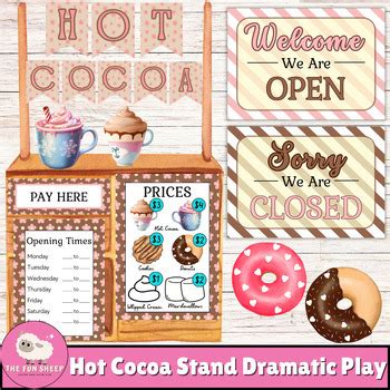 Hot Cocoa Stand Dramatic Play Winter Pretend Play Center And Classroom Decor