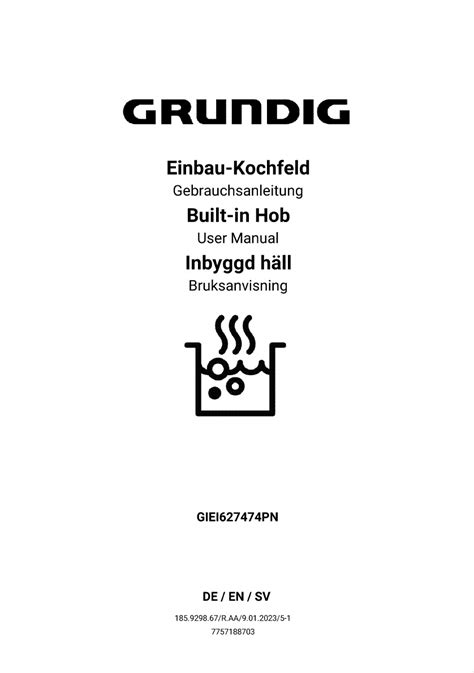 User Manual Grundig GIEI627474PN English 104 Pages