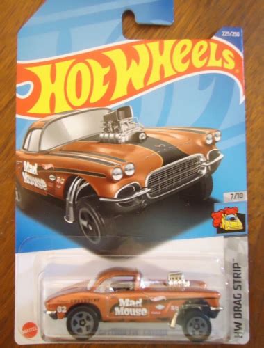 Hot Wheels 2022 62 Corvette Gasser Hw Drag Strip 7 10 On Intl Card 225 250 Ebay