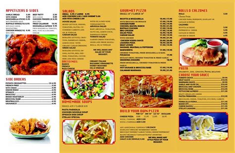 Menu at Stella's Pizza pizzeria, Putnam Valley