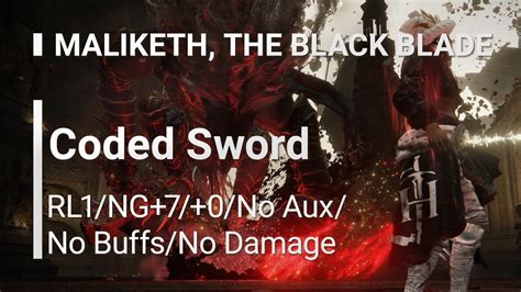 Elden Ring Maliketh Coded Sword Rl Ng No Aux No Buffs No Aow