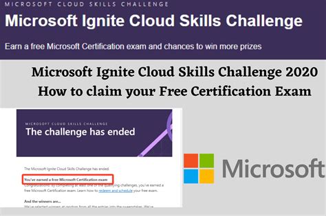 Microsoft Ignite Cloud Skills Challenge How To Claim Your Free