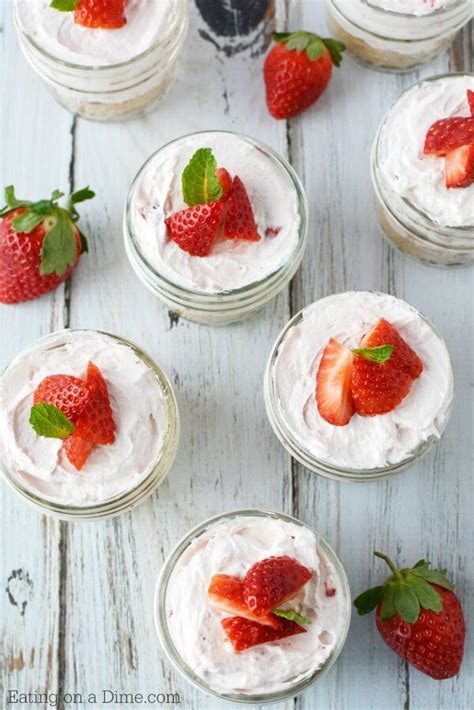 No Bake Strawberry Cheesecake In A Jar No Bake Recipe