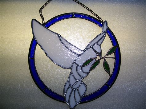 Stained Glass Dove Of Peace Sun Catcher Etsy