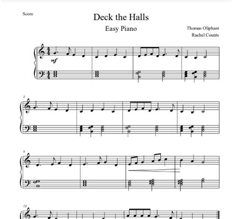 FREE Deck the Halls Piano Sheet Music (2 Versions!)