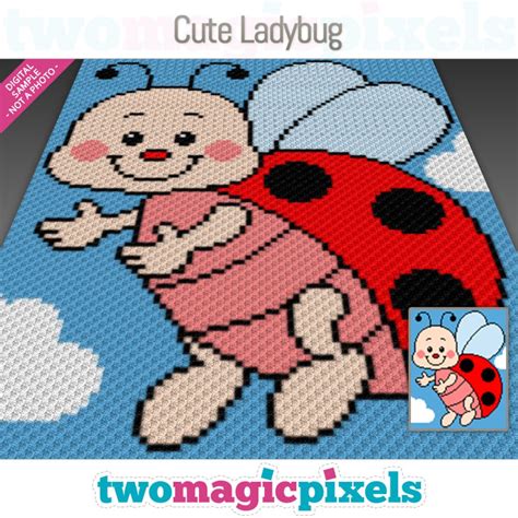 Cute Ladybug Crochet Graph C C Mini C C Sc Hdc Dc Tss Etsy