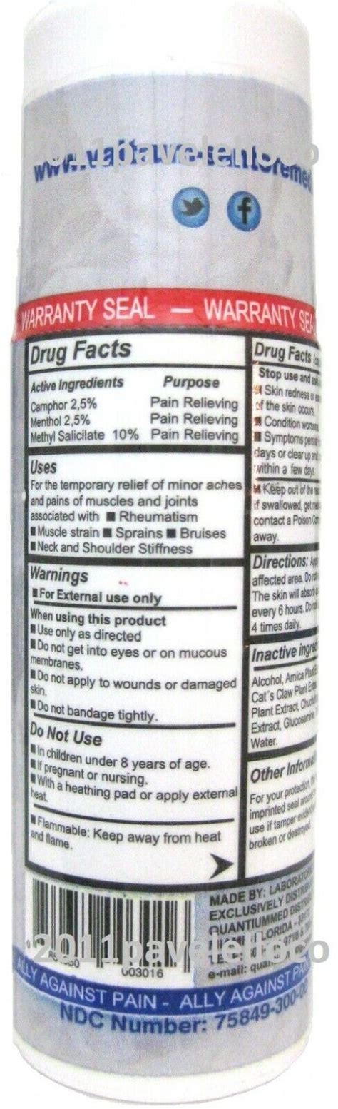 Santo Remedio Valtrum Analgesic Gel Bottles Roll On Pain Relief