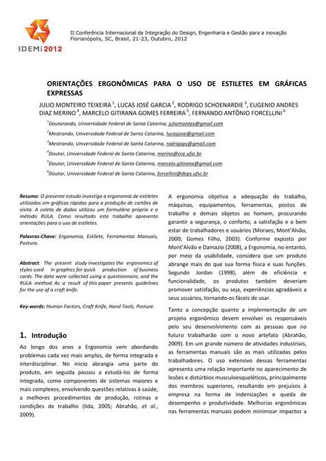 PDF ORIENTAÇÕES ERGONÔMICAS PARA O USO DE ESTILETES juliomontex