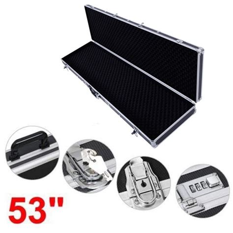 Aluminum Framed Locking Gun Pistol Handgun Lock Box Hard Storage Carry Case Plano Gun Guard Aw