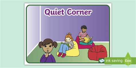 Quiet Corner Display Poster Quiet Corner Quiet Area