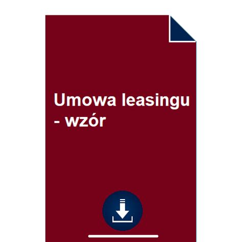 Umowa Leasingu Wz R Pobierz