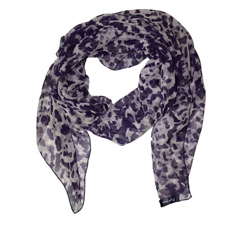 Silk Purple Leopard print scarf - Agent Royale Online