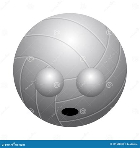 Isolated Emoji Volleyball Ball Stock Vector - Illustration of jump ...