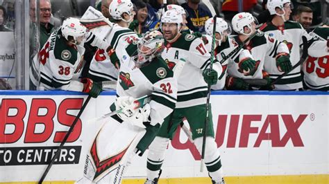 Wilds Filip Gustavsson Scores Goalie Goal Against Blues Yardbarker