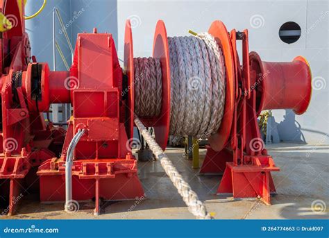 Mooring winch stock image. Image of industrial, harbour - 264774663