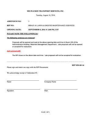 Fillable Online Ebid Mcts Itb Amendment Form Not Mandatory To