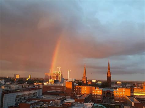 Beautiful Rare Red Rainbow Over Coventry Coventrylive