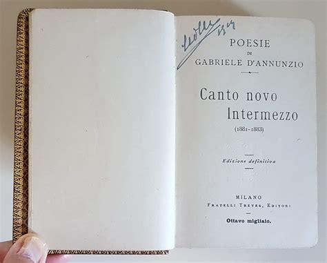 Poesie Di Gabriele D Annunzio Canto Novo Intermezzo