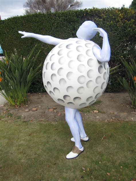 Golfball Mascot Costume Custom Designed For Cbs Sports By Nicole