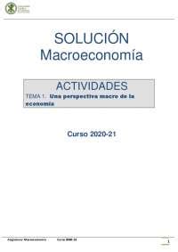 Soluci N Ae Macroeconom A Docsity