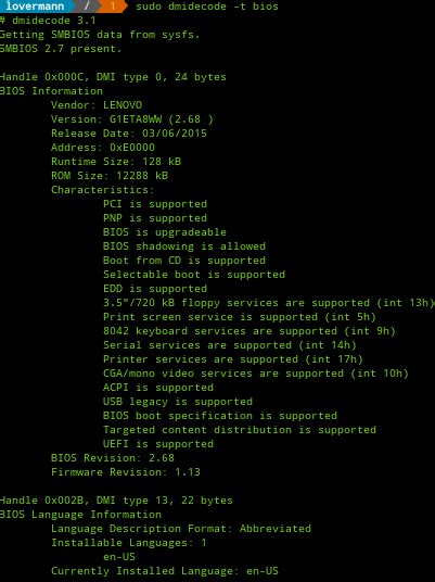 How To Check Your Bios Info In Linux