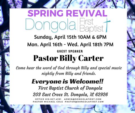 Spring Revival Dongola First Baptist Church