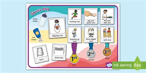 KS1 Sports Day Word Mat Creat De Profesori Twinkl