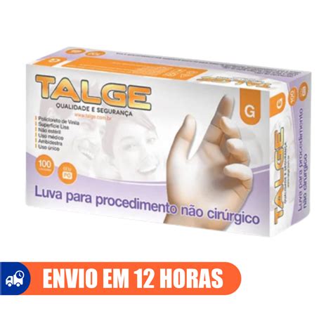 Luva Vinil Sem Po Descartavel P M G Procedimento 100un Talge Shopee