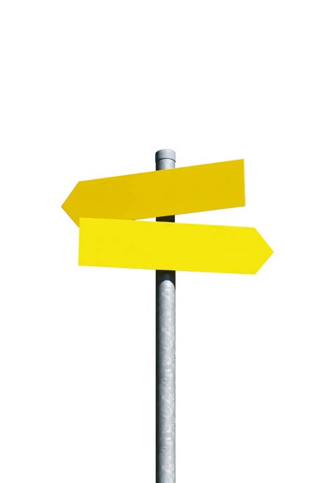 photo yellow signpost