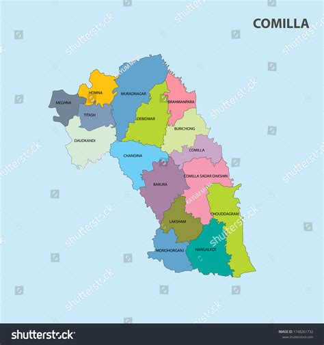 Comilla District Map Bangladesh Map Comilla Stock Vector (Royalty Free) 1748261732 | Shutterstock