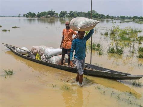 Assam Flood Situation Improves Marginally 1880 Lakh Still Affected