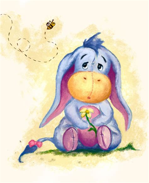 Winnie The Pooh Baby Eeyore Illustration Art Print Etsy Canada