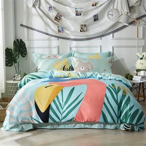 Kids Flamingo Cute Style Full Queen Size Bedding Sets