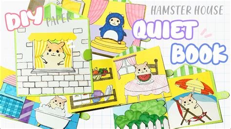 DIY PAPER QUIET BOOK Hamster House Free Template YouTube