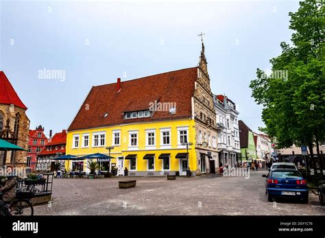 Historical part of the Herford city in Germany Stock Photo - Alamy