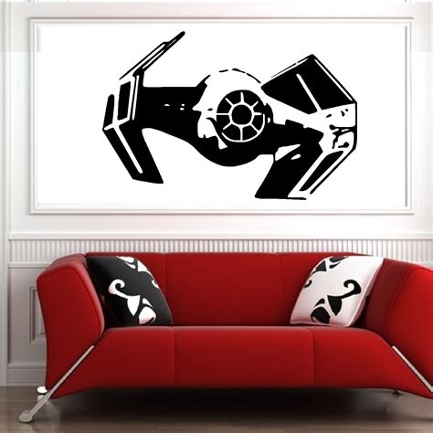 STAR WARS DARTH VADER TIE FIGHTER Vinyl Wall Art Sticker Decal EBay