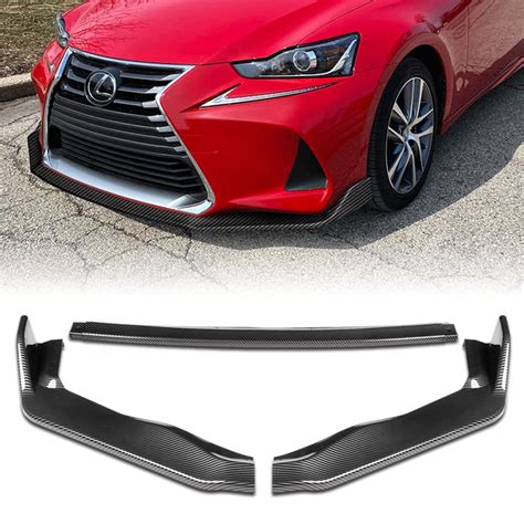 Universal Front Bumper Lip Body Kit Abs Front Spoiler Black Red Front