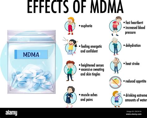 Effects of MDMA (ecstasy) infographic illustration Stock Vector Image ...