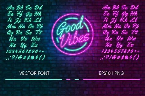 Neon font | Pink and Green | Futuristic fonts, Hand drawn typeface ...