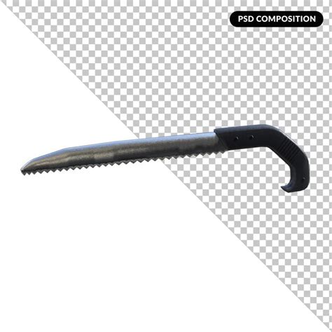 Premium PSD Pruning Saw Isolated 3d