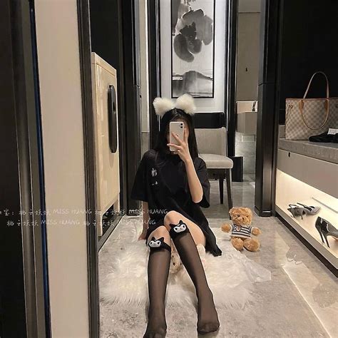 Jinzhaolai Saniroed My Melody Cinnamoroll Kuromi Plush Doll Y2k Hot Girls Sexy Knee Length