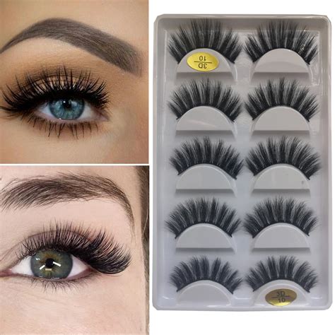 50 Pairs 3D 5D Faux Mink Hair False Eyelashes Natural Long Full Volume