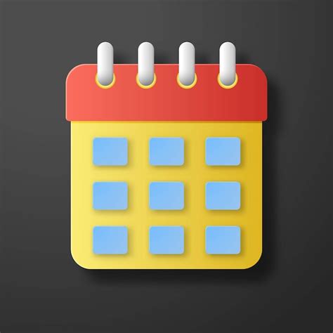 Icono De Calendario S Mbolo De Fecha Amarilla Con Fondo Negro Estilo De