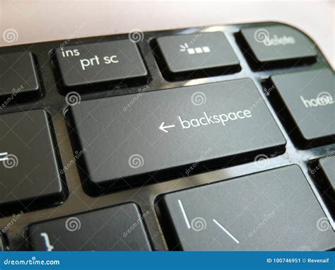 Backspace Key on Keyboard stock image. Image of black - 100746951