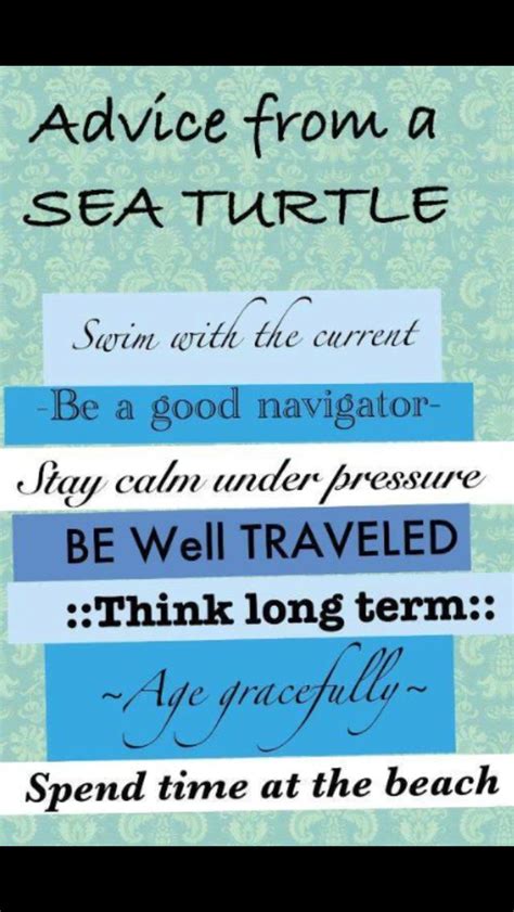 Advise From A Sea Turtle