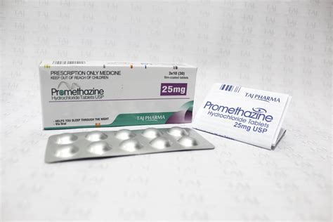 Promethazine Hydrochloride Tablets Usp 25mg Taj Pharma Taj Generics