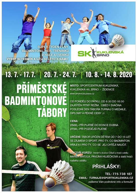 Pozv Nka Na Letn T Bory Badminton Je Badec Cz