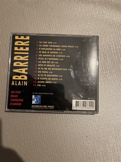 Alain Barriere Les Plus Belles Chansons D Amour Ebay