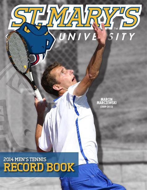 St Mary S Rattlers Men S Tennis Record Book 2014 By St Mary S