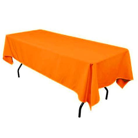 Orange 60 X 102 Rectangular Tablecloth Table Cover